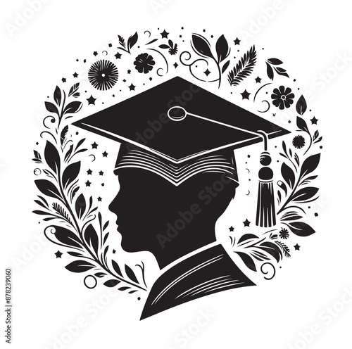 graduation Cap silhouette vector