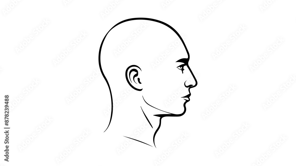outline shape of a person face for profile picture illustration outline shape of a person face for profile picture illustration