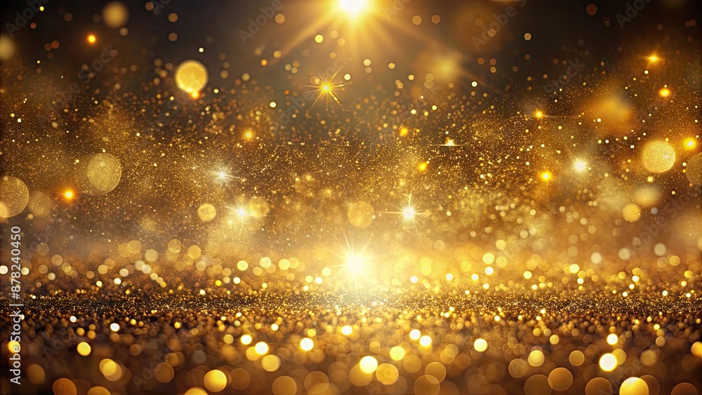 Abstract background with gold particles shimmering in the light , luxury, elegance, golden, shiny, glitter Abstract background with gold particles shimmering in the light , luxury, elegance, golden, shiny, glitter