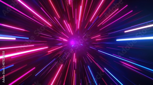 Wallpaper Mural Blue Red Rays Speed Light With Dark Background Torontodigital.ca