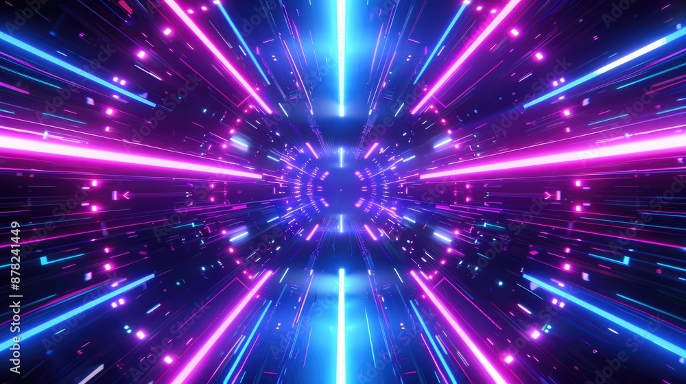 Blue Purple Rays Tunnel In The Space Speed Effect Blue Purple Rays Tunnel In The Space Speed Effect