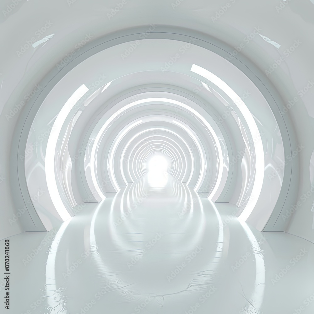 Obraz premium Futuristic Journey Through High-Tech Corridor