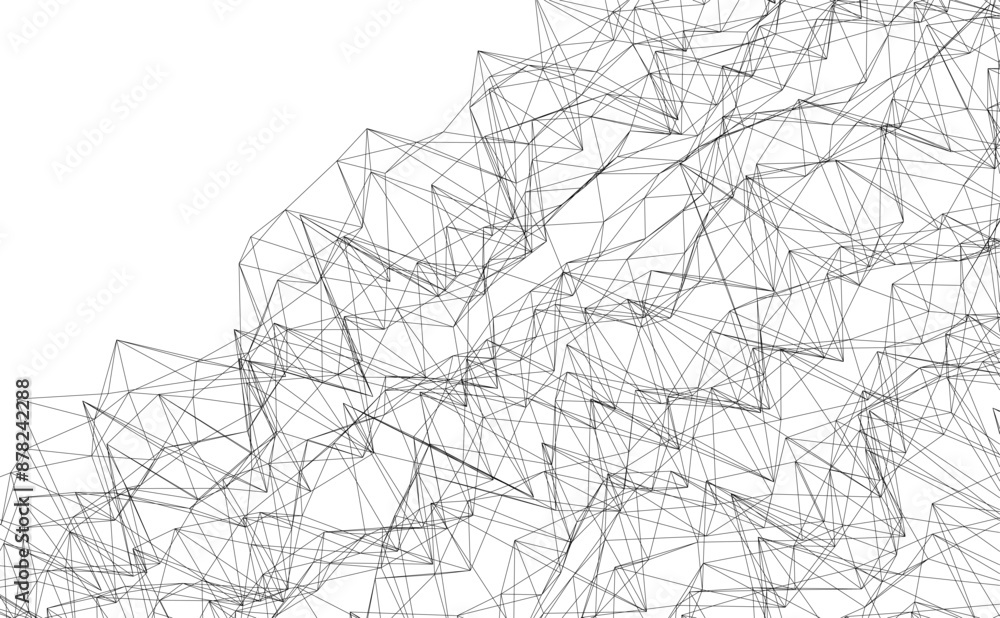 Fototapeta premium Architectural drawing. Geometric background