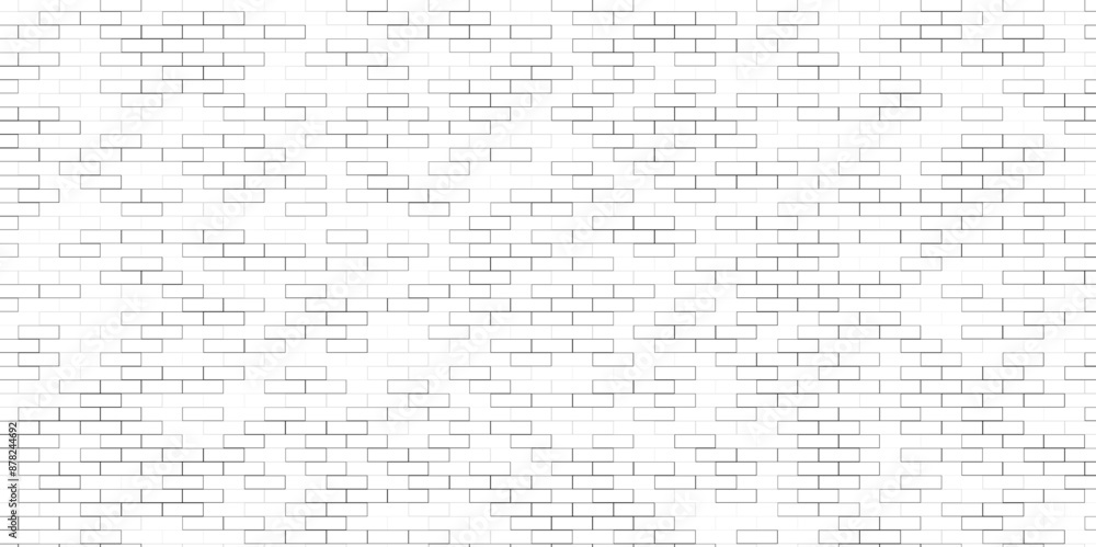 White brick wall texture seamless vector illustration, Abstract white brick wall texture for pattern background. wide panorama picture. White brick wall texture seamless vector illustration, Abstract white brick wall texture for pattern background. wide panorama picture.