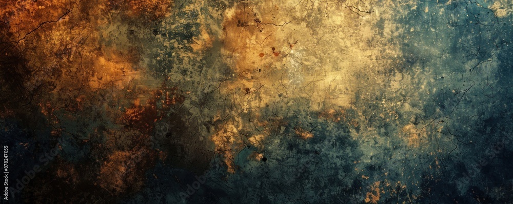 Obraz premium High-definition abstract texture background with a grunge, distressed look and dark, earthy tones