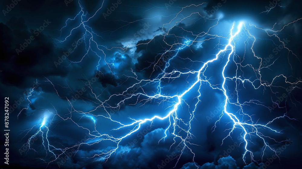 The Power and beauty of lightning strikes, clean background. The Power and beauty of lightning strikes, clean background.