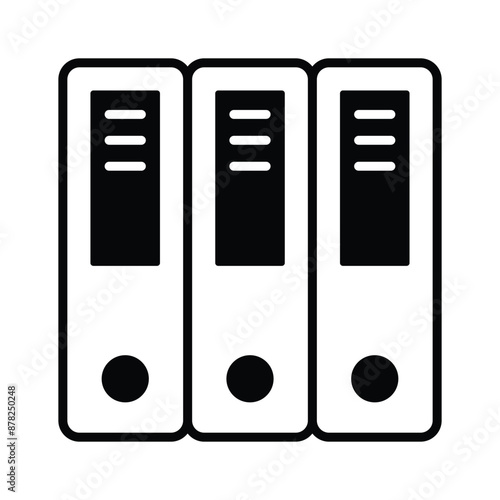 Well designed icon of file folders, premium vector of document archives, binders vector design
