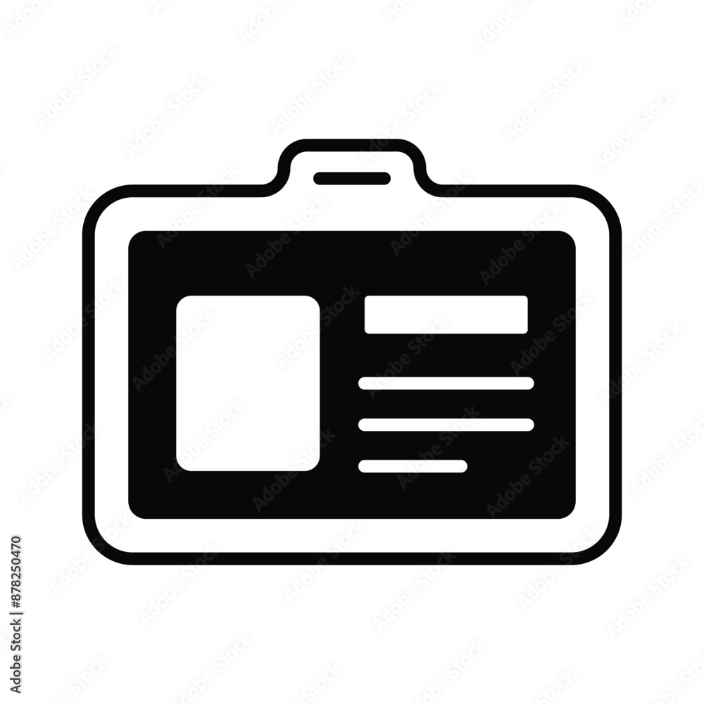 Student id card vector design, entry pass icon in modern style Student id card vector design, entry pass icon in modern style