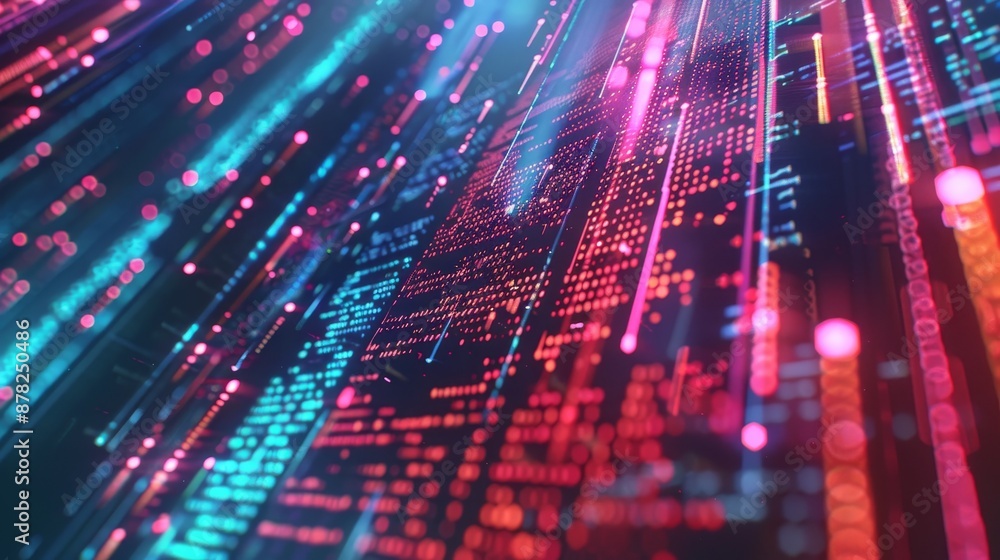 Abstract digital background with glowing lines in blue, pink, and red. Abstract digital background with glowing lines in blue, pink, and red.