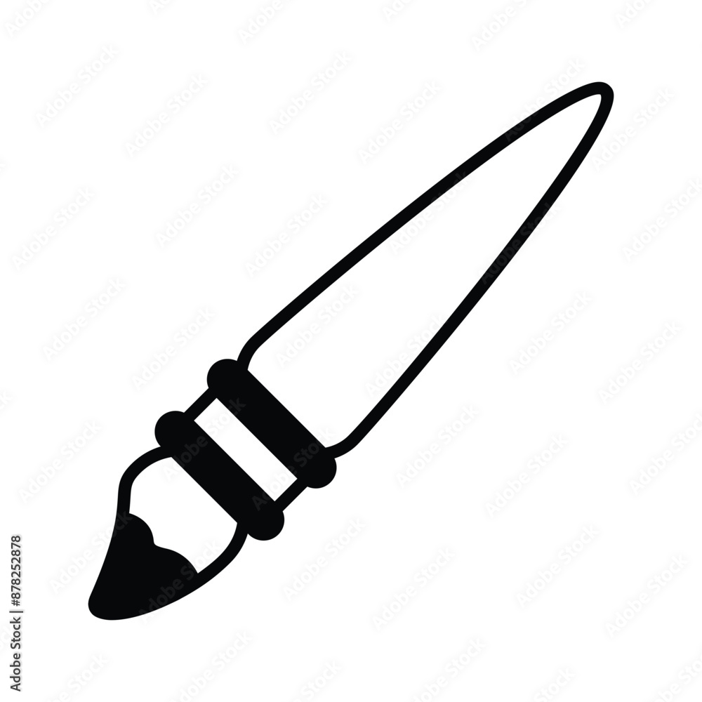 Handcrafted modern flat vector of paint brush, customizable icon Handcrafted modern flat vector of paint brush, customizable icon