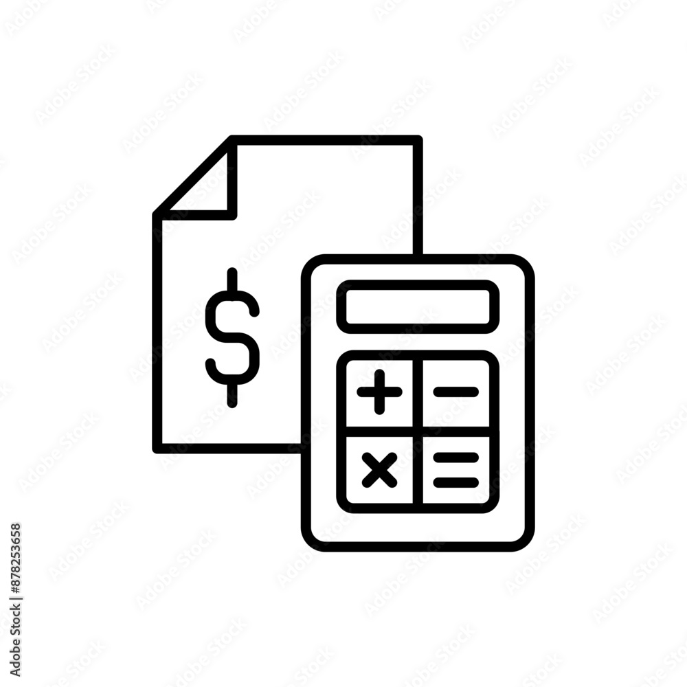 Accounting outline icons, minimalist vector illustration ,simple transparent graphic element .Isolated on white background Accounting outline icons, minimalist vector illustration ,simple transparent graphic element .Isolated on white background