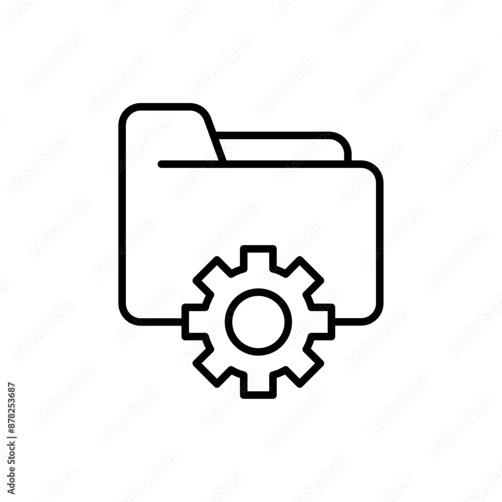 Folder management outline icons, minimalist vector illustration ,simple transparent graphic element .Isolated on white background Folder management outline icons, minimalist vector illustration ,simple transparent graphic element .Isolated on white background
