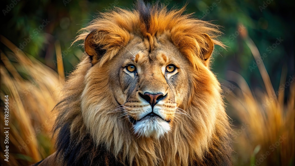 Close-up photo of a majestic lion in the wild, wildlife, lion, nature, carnivore, Africa, majestic, wilderness, mane, safari Close-up photo of a majestic lion in the wild, wildlife, lion, nature, carnivore, Africa, majestic, wilderness, mane, safari