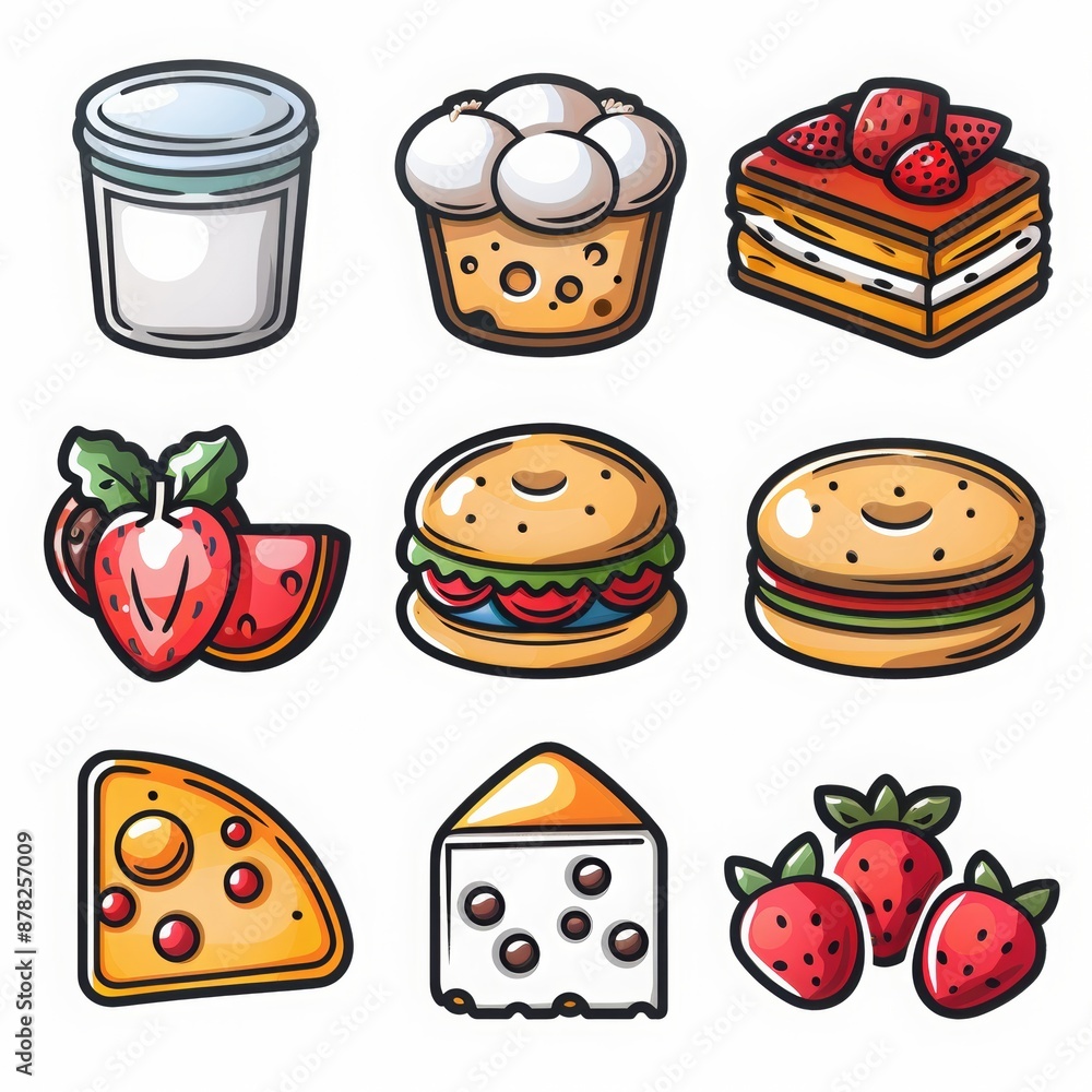 A simple vector icon illustration depicting the category of Food items at center for a website isolated white background A simple vector icon illustration depicting the category of Food items at center for a website isolated white background
