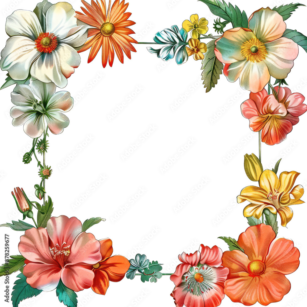 Obraz premium Flower frame isolated