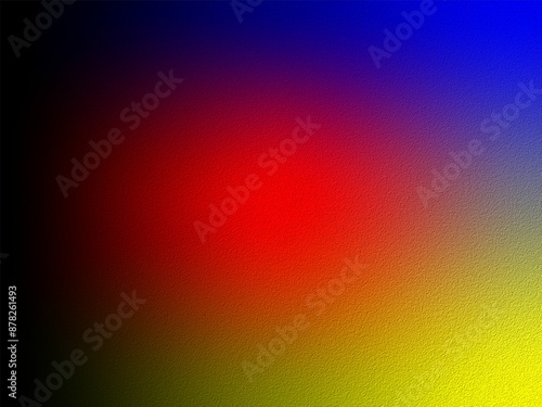 Blurred abstract grainy color gradient background blue teal red beige orange noise texture poster banner design