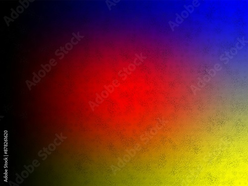 Blurred abstract grainy color gradient background blue teal red beige orange noise texture poster banner design