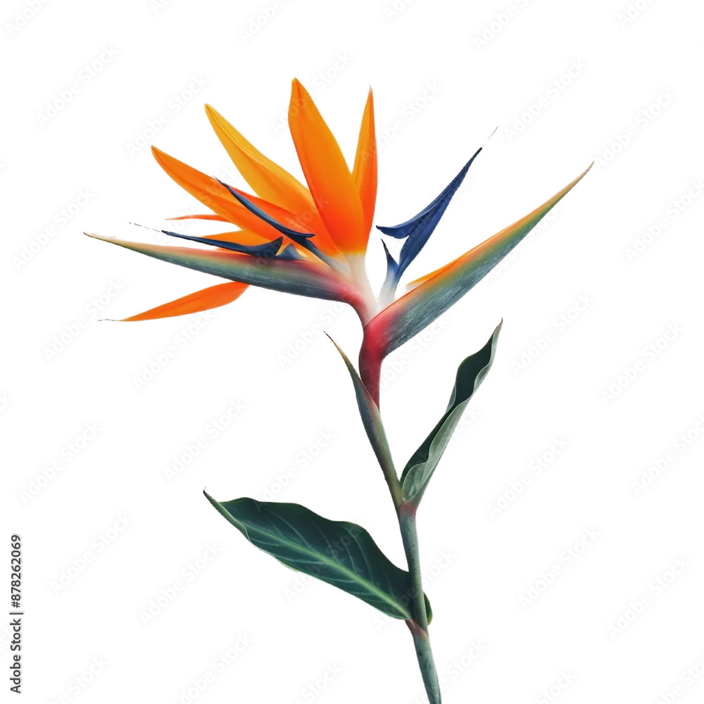 Stunning Bird of Paradise Flower on Transparent Background: Nature's Exquisite Art Stunning Bird of Paradise Flower on Transparent Background: Nature's Exquisite Art