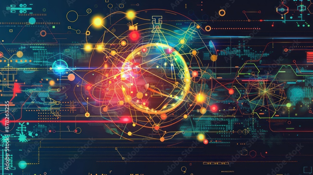 Obraz premium Digital Network Abstract