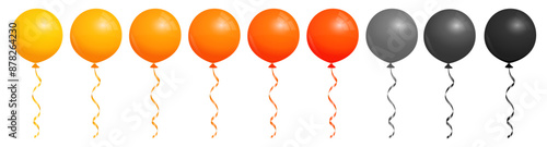 Set 9 Runde Luftballons Halloween