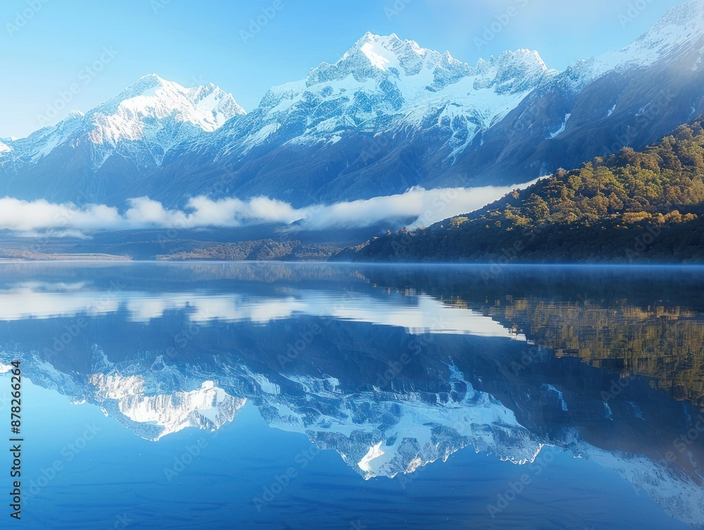 Mountains Reflecting in a Tranquil Lake Mountains Reflecting in a Tranquil Lake