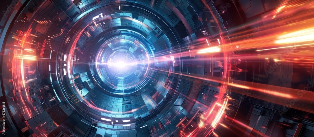 Obraz premium Abstract Futuristic Tunnel
