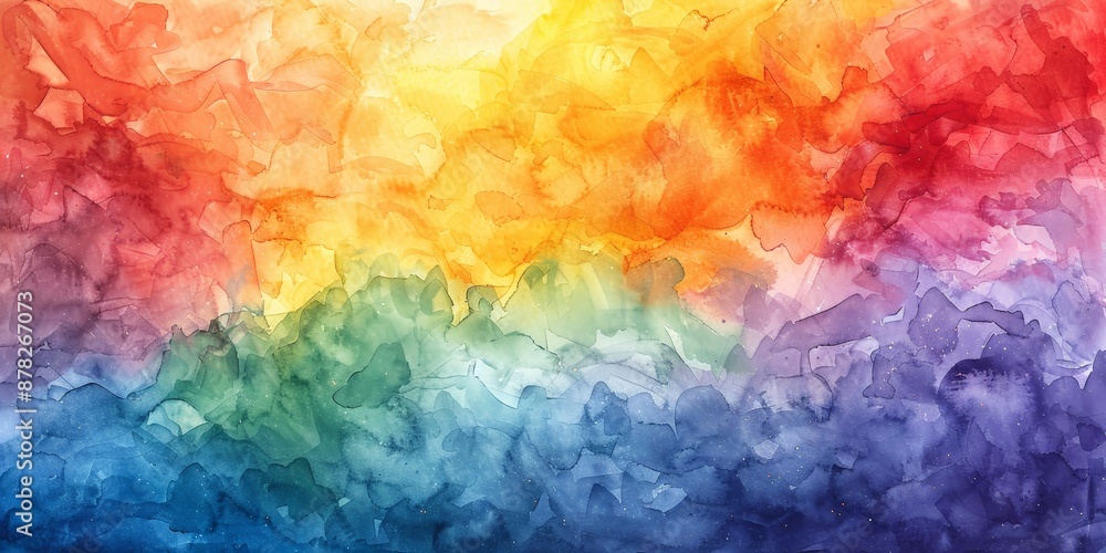 Abstract Watercolor Rainbow Abstract Watercolor Rainbow