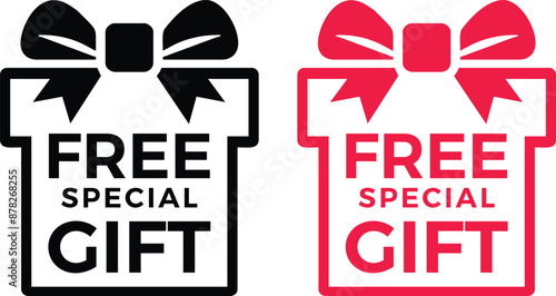 FREE Special Gift. vector illustration