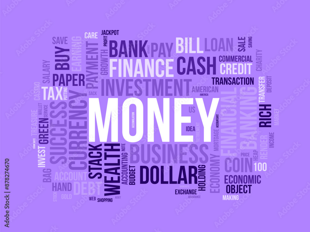 Money wordcloud template. Business concept vector background. Money wordcloud template. Business concept vector background.