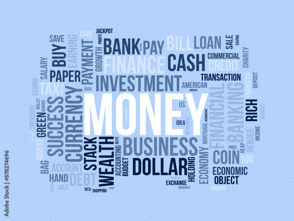 Money wordcloud template. Business concept vector background. Money wordcloud template. Business concept vector background.