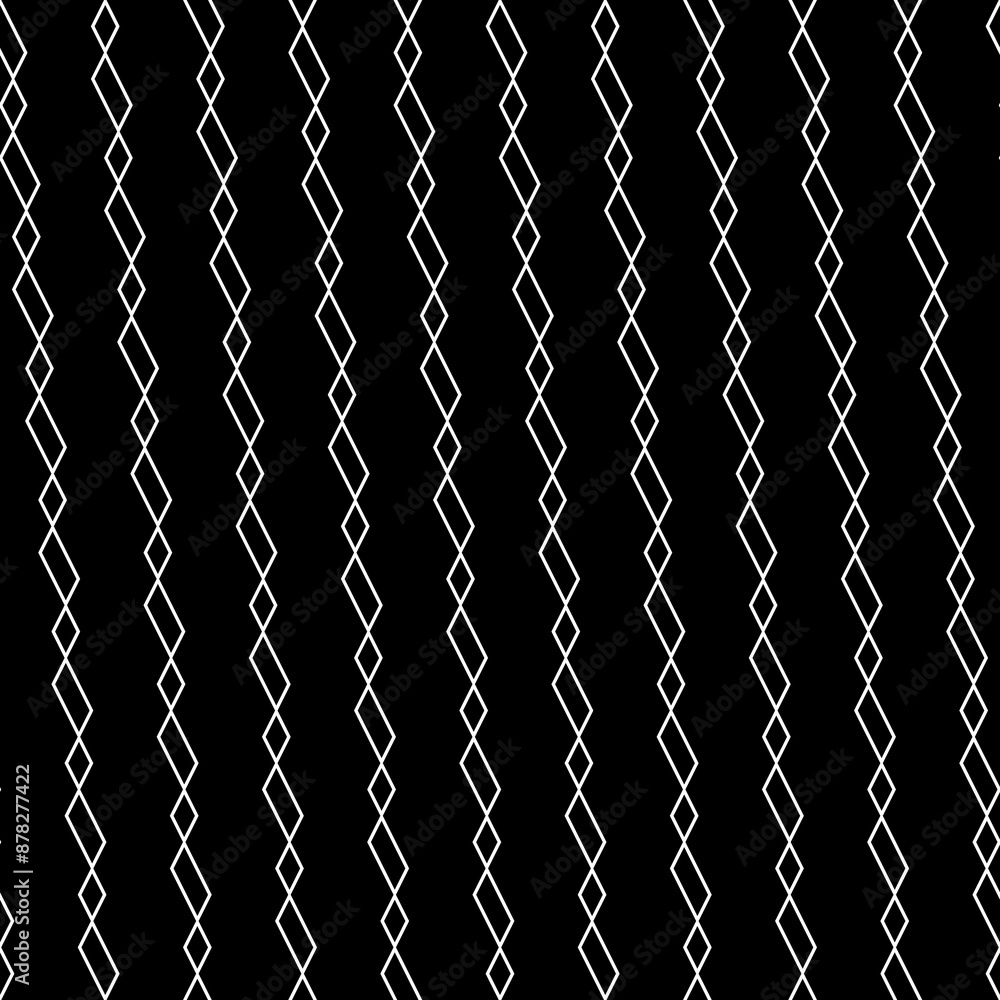 Fototapeta premium Jagged lines ornament. Seamless pattern. Wavy stripes motif. Triangular waves background. Abstract image. Ethnic backdrop. Digital paper, textile print. Geometric web design. Embroidery vector.