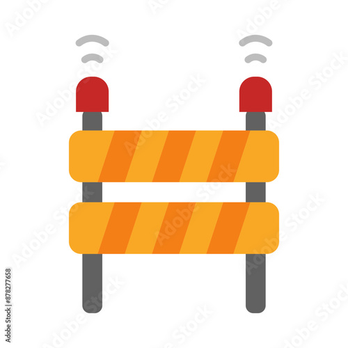 Barrier flat icon