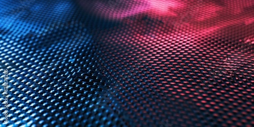 Wallpaper Mural blue and red prismatic detailed carbon fiber background texture. Finely detailed carbon fiber pattern, extremely small gaps between spaces. Torontodigital.ca