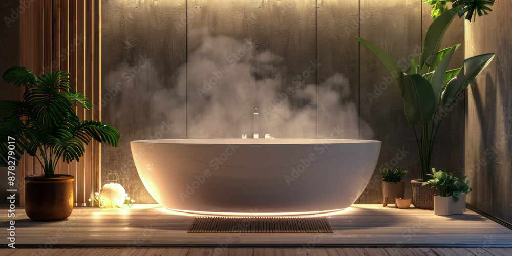 A luxurious spa abstract blur background, bath and relaxing ambiance, steam and natural light creating a serene atmosphere for relaxation and wellness; ideal for spa retreat concepts A luxurious spa abstract blur background, bath and relaxing ambiance, steam and natural light creating a serene atmosphere for relaxation and wellness; ideal for spa retreat concepts