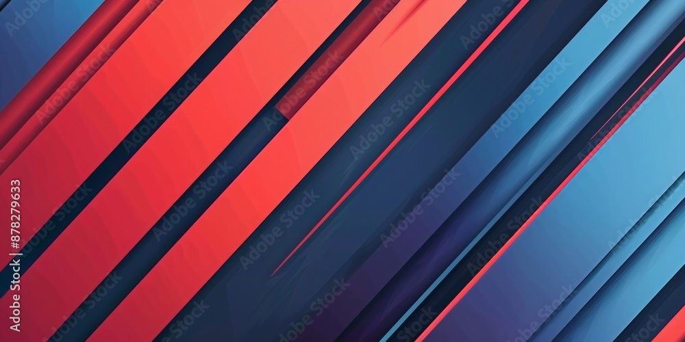 Obraz premium Blue red abstract presentation background with stripes lines