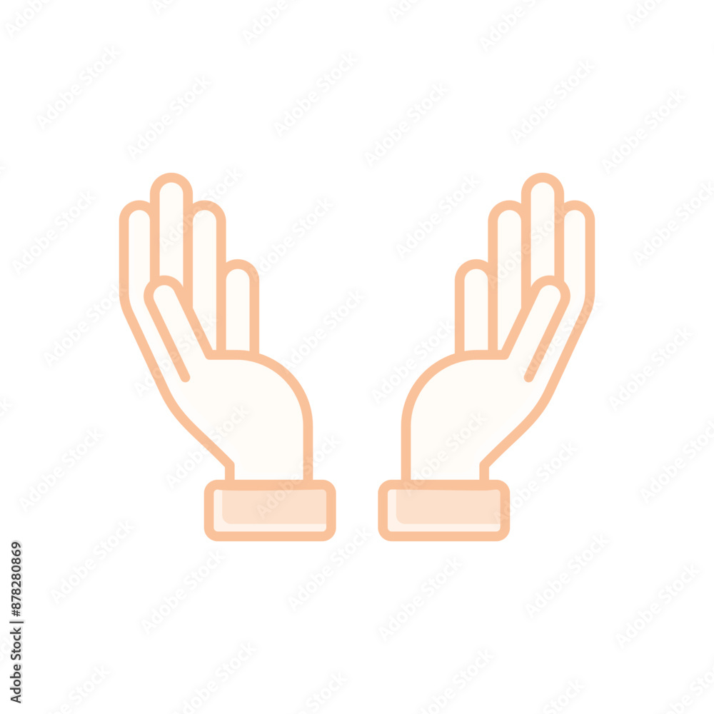 Praying Hands vector icon Praying Hands vector icon