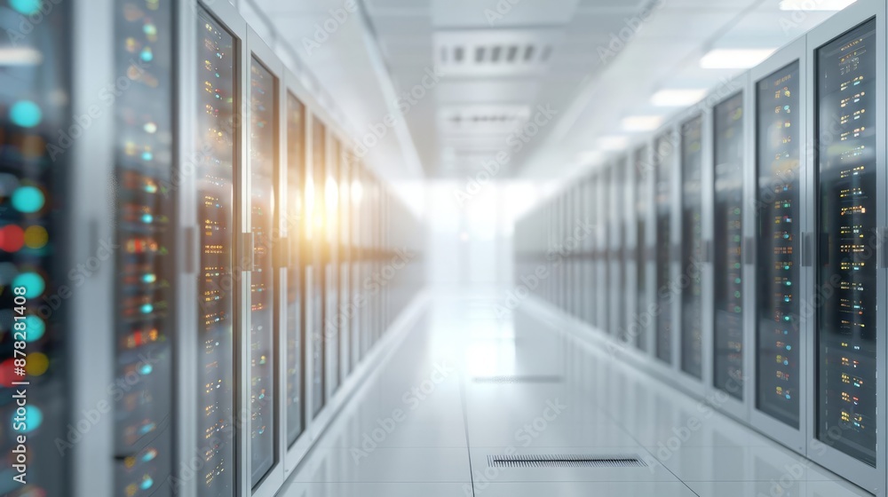Cloud computing servers in a data center, Providers, internet infrastructure Cloud computing servers in a data center, Providers, internet infrastructure