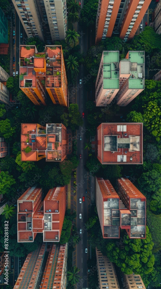 Obraz premium Building top down