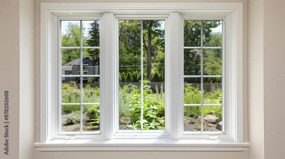 Obraz premium Installing New Windows for Energy Efficiency as Part of a DIY Home Improvement Project