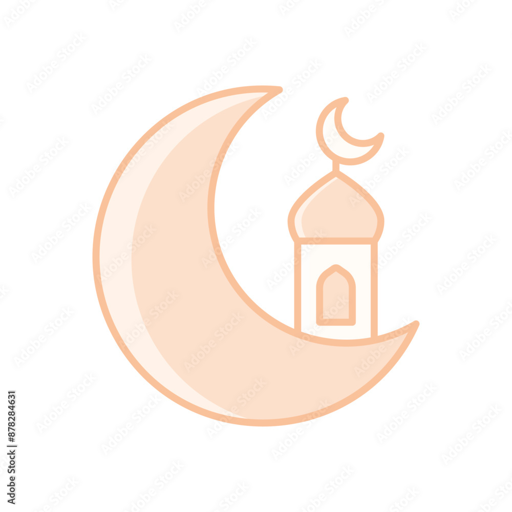 Moon Sighting vector icon Moon Sighting vector icon