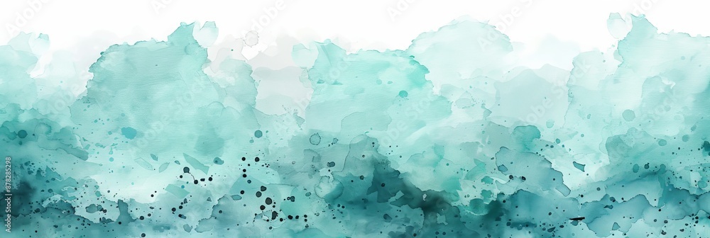 Abstract Watercolor Background with Teal and Green Hues Abstract Watercolor Background with Teal and Green Hues