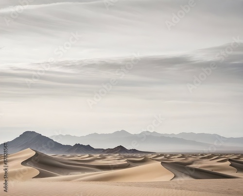 Desert Veiled in Gray captures the stark beauty of a minimalist landscape photography