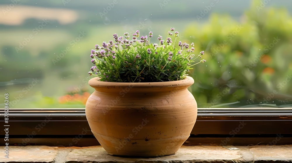 lavender in flowerpot lavender in flowerpot