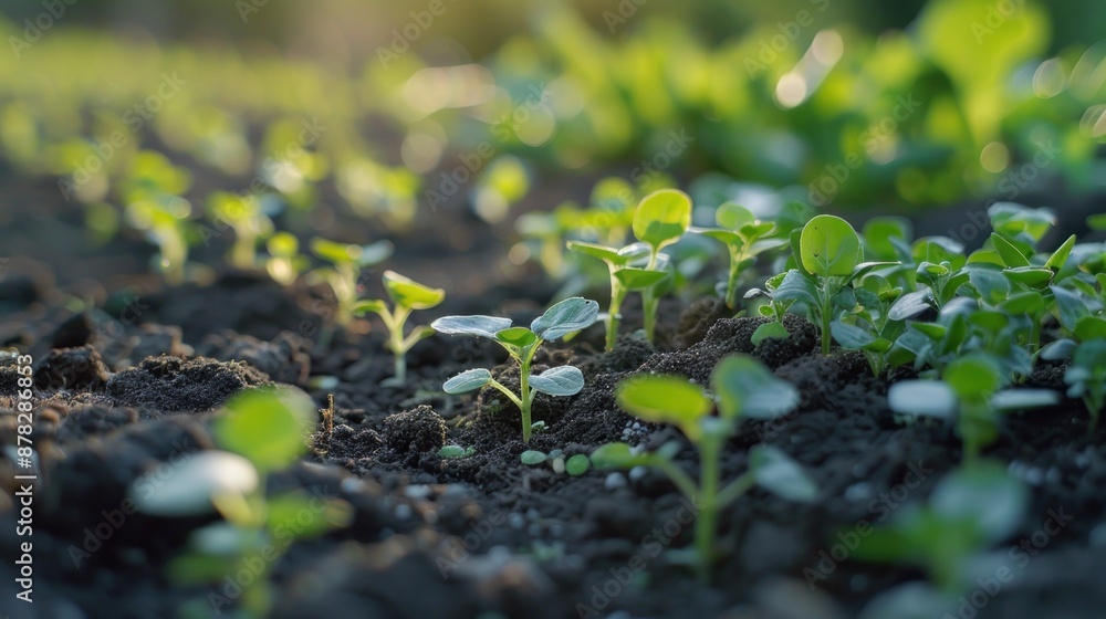 Young Plant Life Emerging from Soil Young Plant Life Emerging from Soil