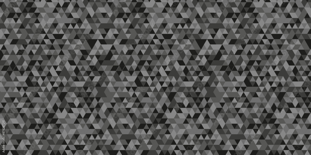 Vector Seamless geometric pattern technology with shapes. Abstract geometric background triangle wallpaper. Black and Gray polygonal background.
Vector Seamless geometric pattern technology with shapes. Abstract geometric background triangle wallpaper. Black and Gray polygonal background.
