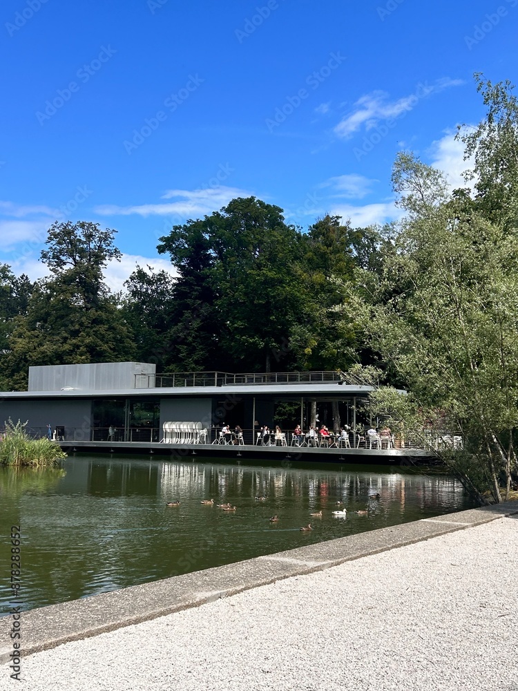 Fototapeta premium Linz, Austria, University, View, Cafe Outdoor 