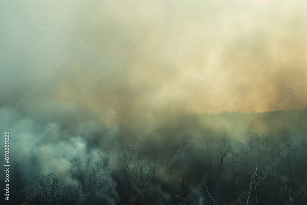 Obraz premium Forest Fire Smoke