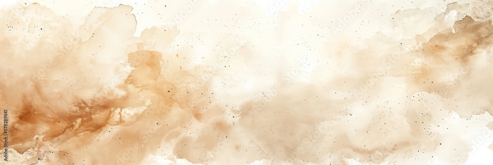 Obraz premium Abstract Watercolor Background with Beige and Brown Hues