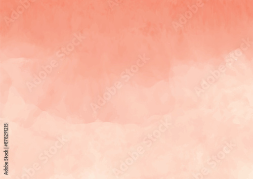 Pink watercolor wet wash paint splash. Soft bright pink coral horizontal background images concept invitation card. Subtle pastel aquarelle texture.Vibrant red orange peach watercolour blush scrapbook