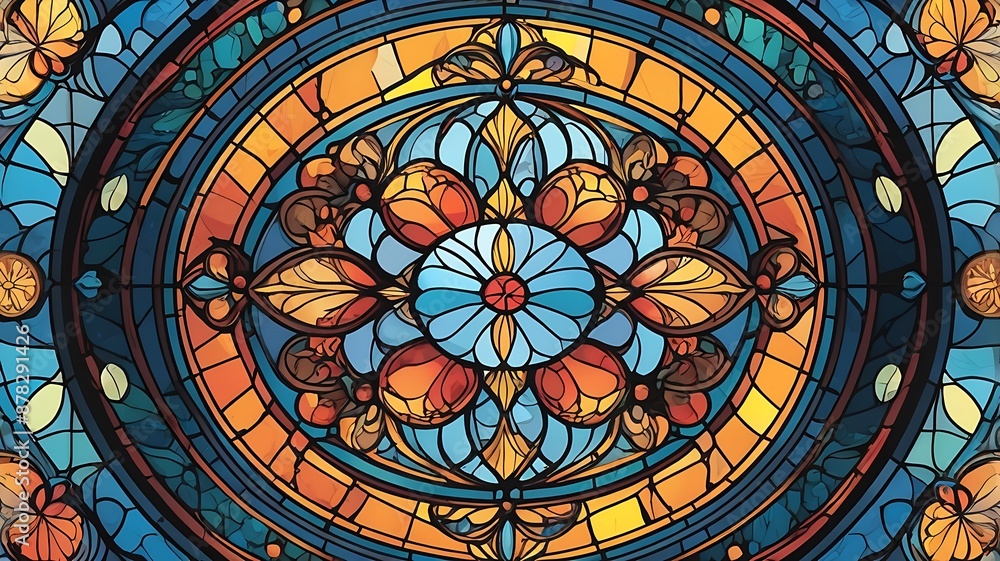 Abstract background illustration stained glass pattern colorful Abstract background illustration stained glass pattern colorful